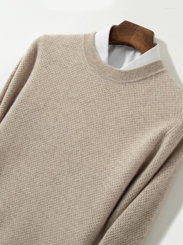 

Men' Sweaters 2022 High Quality Men' Cashmere Natural Sweater Autumn Winter Fashion Round Neck Soft Warm Knitted Solid Argyle Pullover, Black