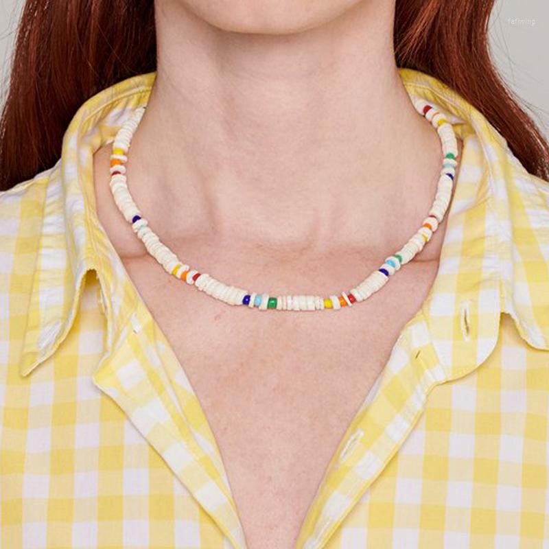 

Choker 2022 Handmade Charm Short Necklace Natural Stone Colorful Beads Beaded Summer Trend Accessories Jewellery