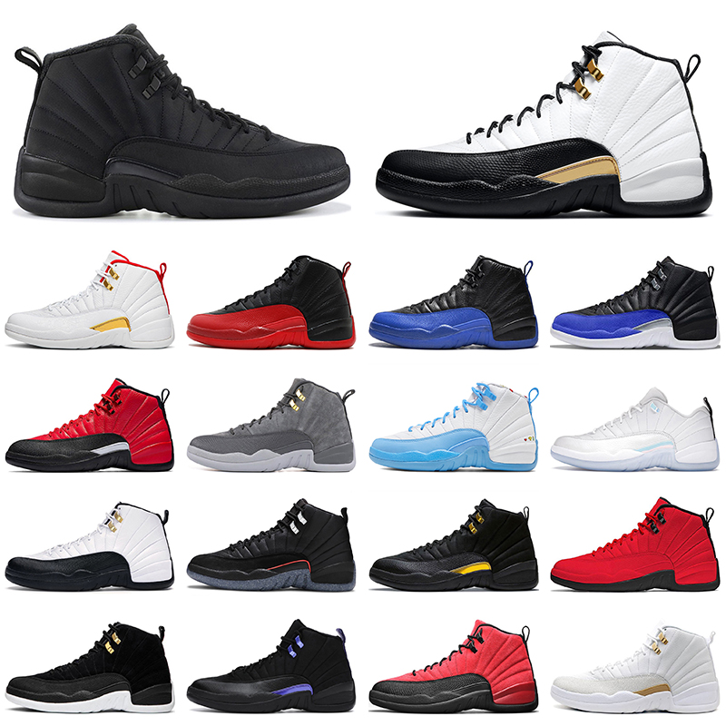 

12 12s Basketball Shoes Mens Playoffs Stealth University Blue Dark Grey Utility Black Easter Bowl Indigo Twist Sports Trainers Sneakers, Dark concord_1