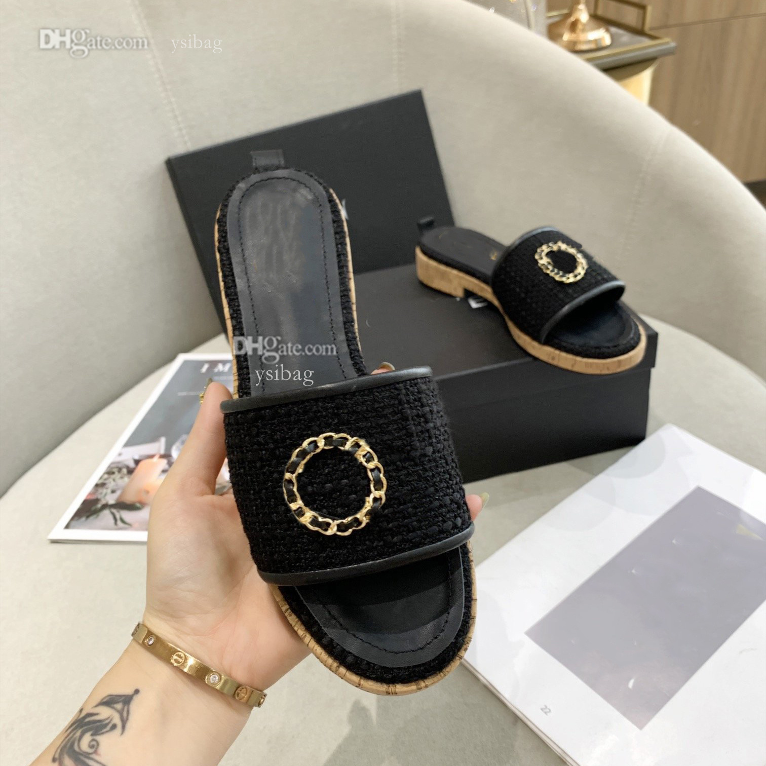 

Classic High Heeled Sandals Party Fashion Leather Women Dance Shoes Designer Sexy Heels Thick Shoes Channel GXDGF