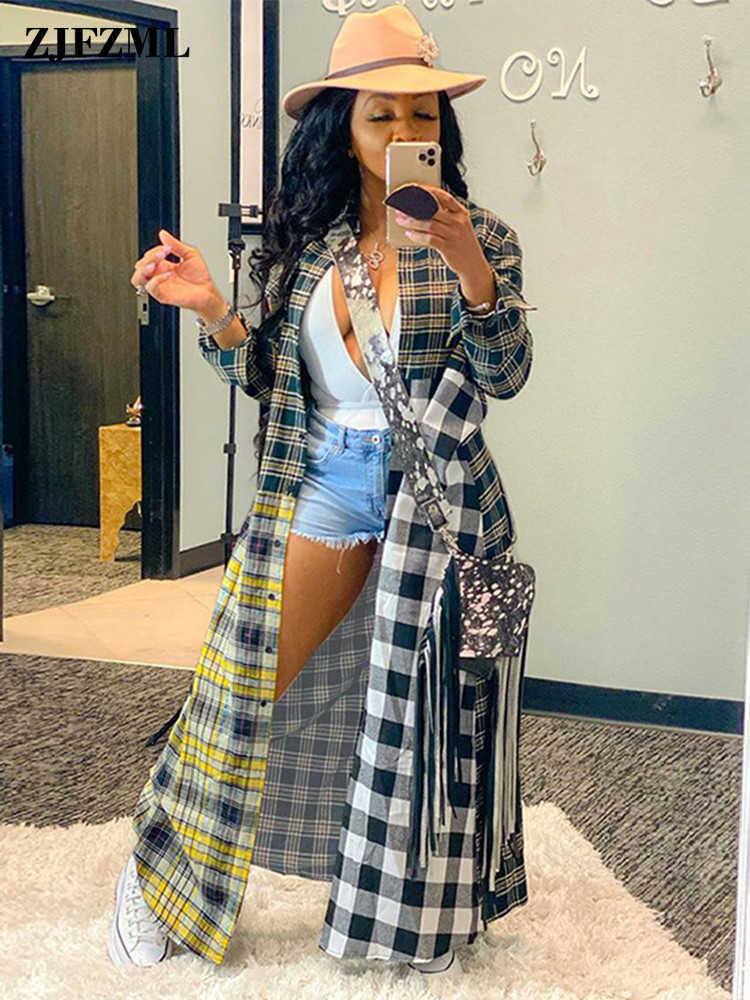 

Women's Jackets Sexy Plaid Printed Jackets for Women Cardigan Fashion Fall Long Sleeve Outwear Clothing Elegant Streetwear Top Blouse Coats T221008, Yellow
