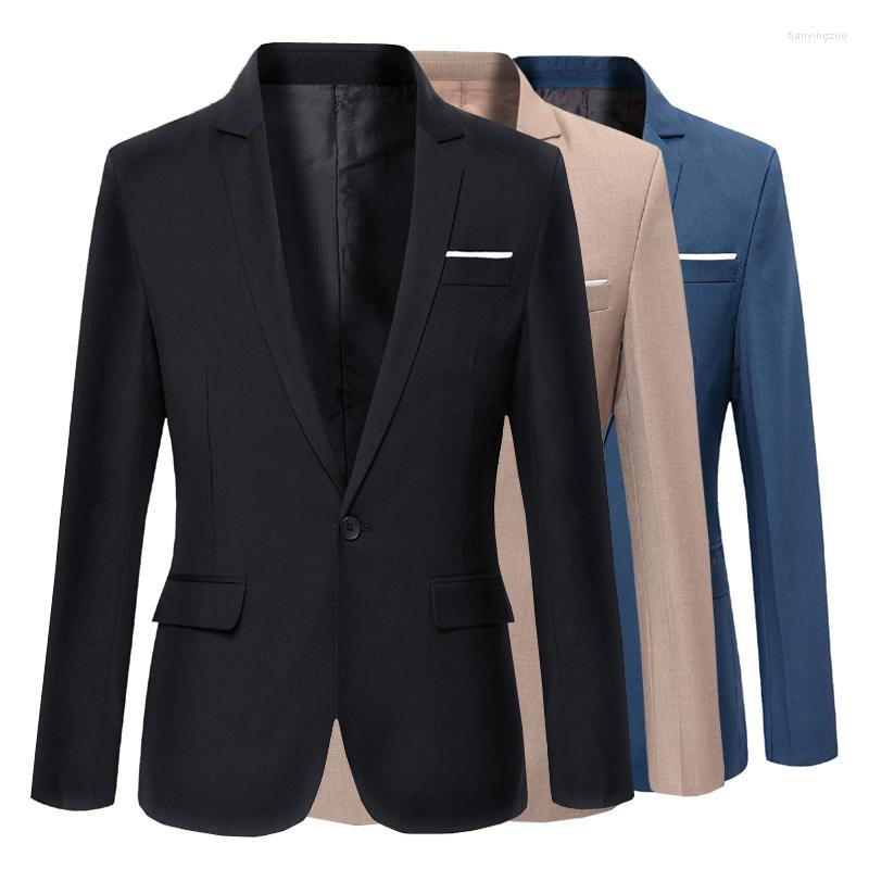 

Men's Suits Fashion Casual Men Blazer Cotton Slim Korea Style Suit Masculino Male Jacket Blazers Clothing Size -5XL, Jean blue