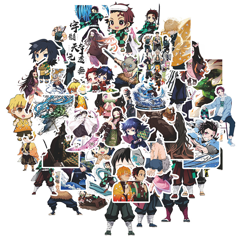 

50PCS Demon Slayer Stickers for Kids Teens Adults Waterproof Vinyl Manga Anime Sticker Pack for Water Bottle Computer Laptop Phone, Multi colors