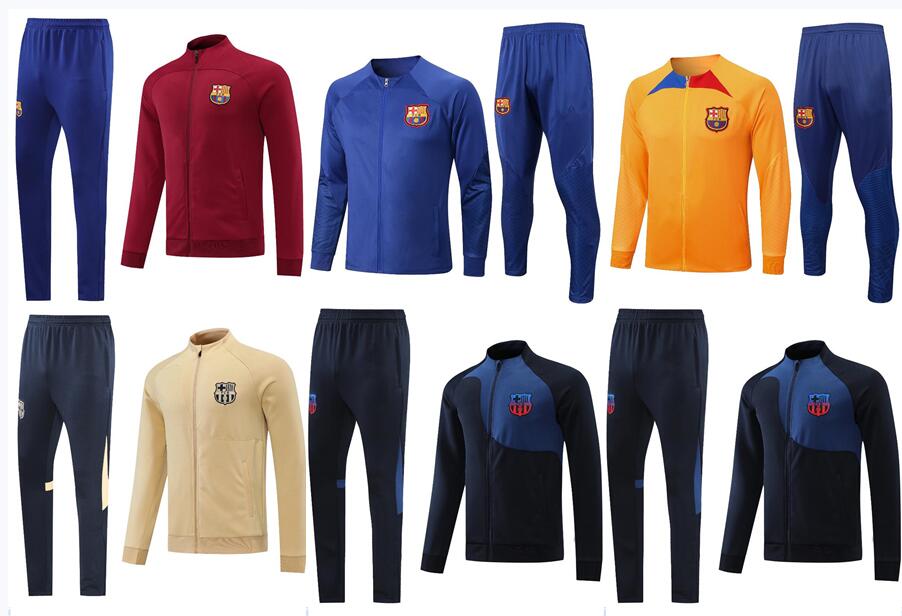 

22-23 ANSU FATI Tracksuit Camisetas de football LEWANDOWSKI tracksuits Long pull zipper Jacket TRACKSUIT men and barca SET adult TRAINING SUIT Barcelona 2022-2023