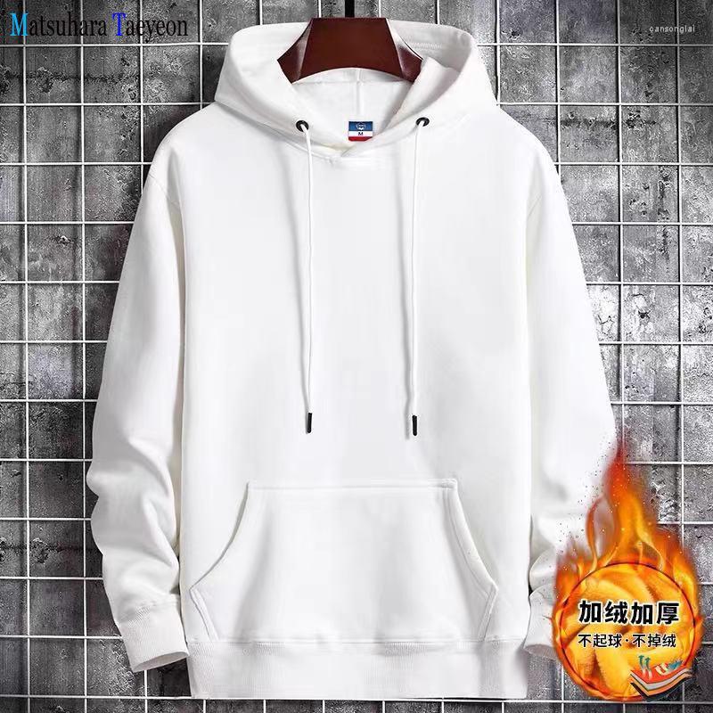 

Men's Hoodies Fashion Men's Hoodie Warm 2022 Autumn Winter Male Casual Sweatshirts Solid Color Sweatshirt Tops