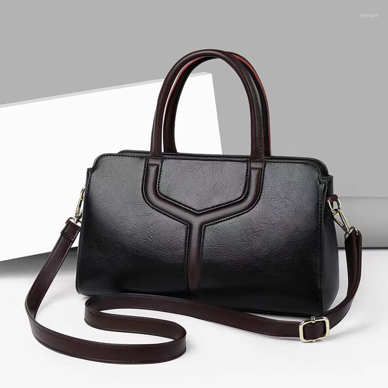 

Evening Bags Women Vintage Handbag Purses Large Capacity Shoulder Messenger Bag Luxury Designer Crossbody Top-handle Tote For Female C99, Black