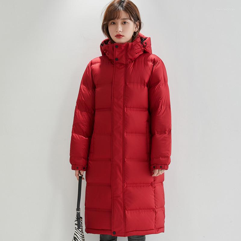 

Women's Down GGD 58-84 2022 WINTER LUXURY SOLID WOMENS 90% WHITE DUCK COATS, 38