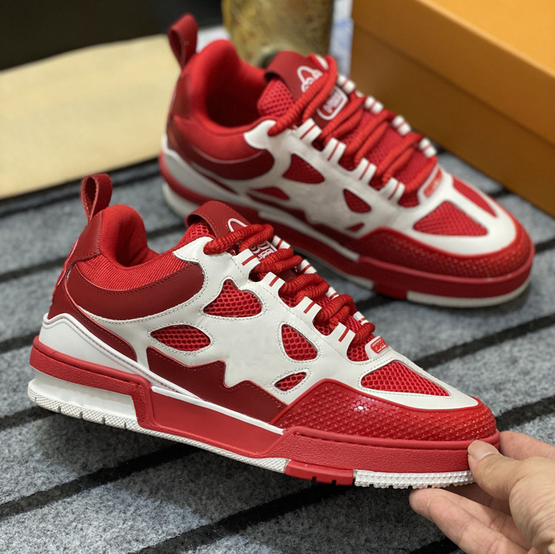 

Top-quality Trainer 2 Sneaker Basket Shoes Mens Vintage Basketball Trainers Bred White Blue Leather Sporty Sneakers 1854 Signature On The Back Rubber Sole