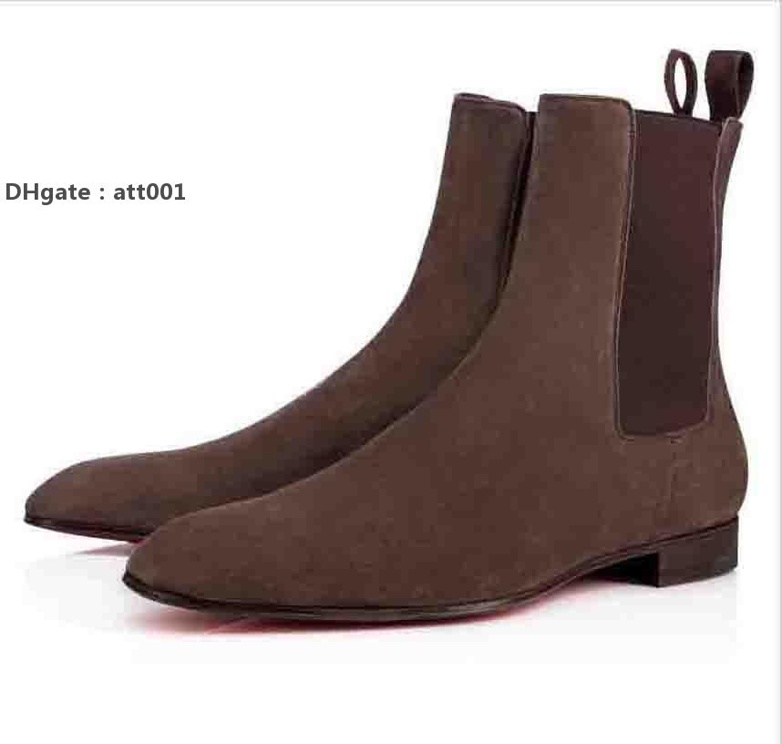 

Red-Bottoms shoes Christians Gentleman Genuine Leather Ankle Boot for Men Red Roadie Ankle Boots Men's Winter Outdoor Shoes Famous Bran fvC, 10