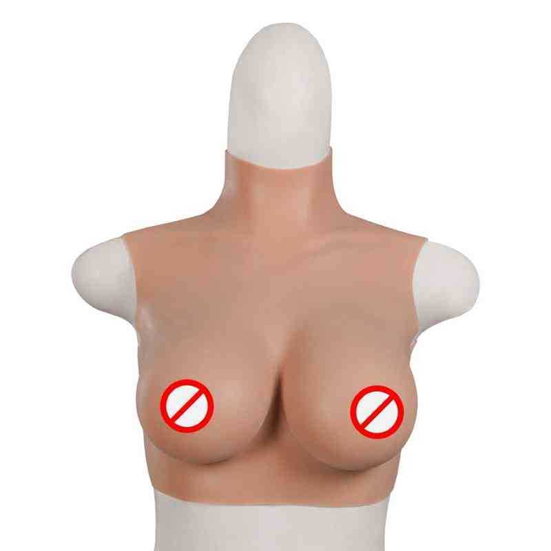 

Nxy Breast Form Upgrade B c d Cup High Collar Neck Fake Artificial Realistic Silicone Breast Form Crossdresser Transgender Drag Queen Mastectomy 220602