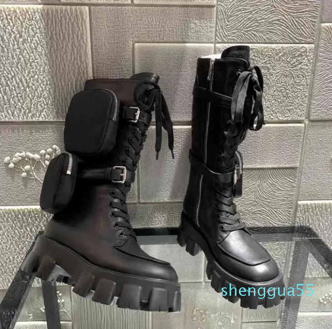 

grils Shoe boots Monolith Mini bag knee high boot gear chunky heel boot