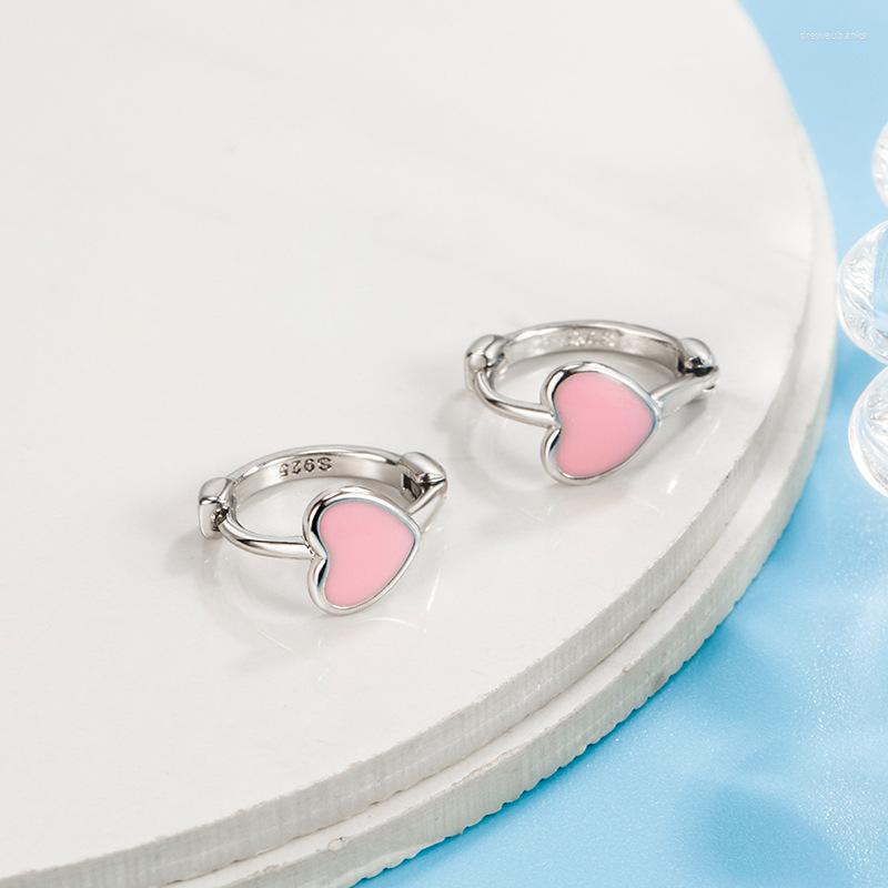 

Hoop Earrings 2022 Trend Love Heart Earring For Women Girls Party Wedding Korean Design Jewelry Eh461