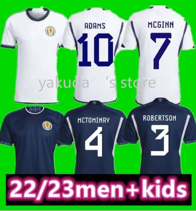 

2022 Scotland Soccer Jerseys 9 ccgregor 10 Adams bobertson 3 fraser 11 armstrong 18 burke customized thai quality football custom yakuda store football shirts, 2022 away white with patch