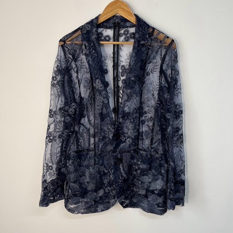 

Men's Suits Cv1664 Fashion Men's Coats & Jackets 2022 Runway Luxury European Design Party Style Clothing, Navy blue