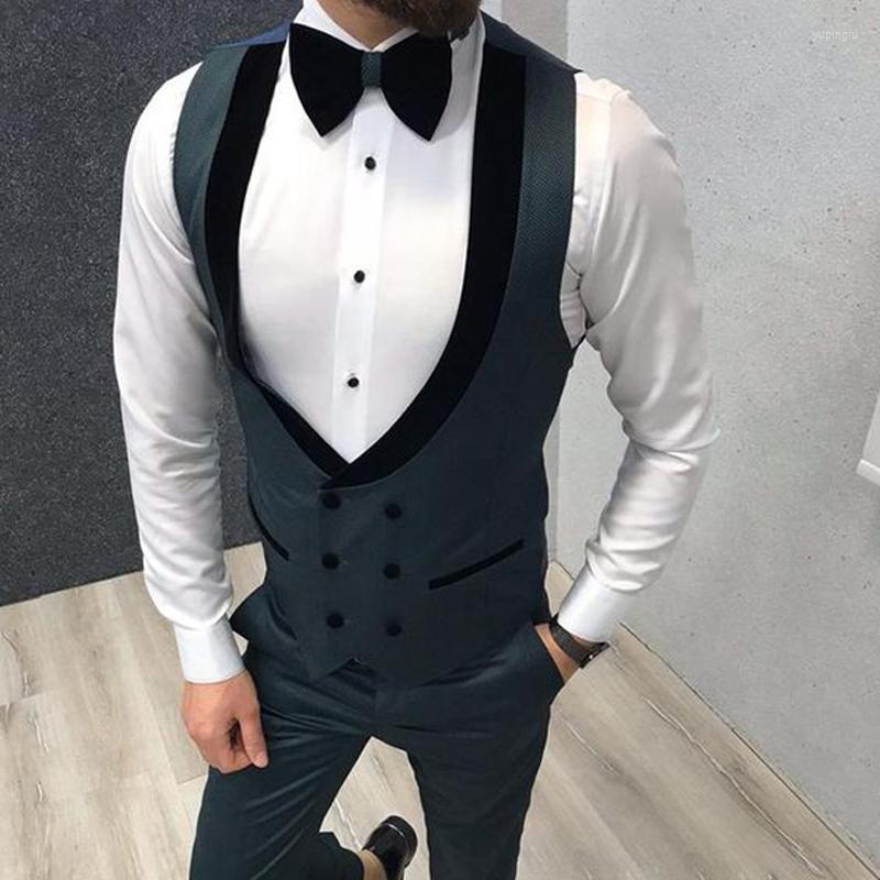 

Men's Vests Double Breasted Men Vest For Groomsmen Single One Piece Casual Male Waistcoat Custom Gentleman Fashion Coat, Royal blue