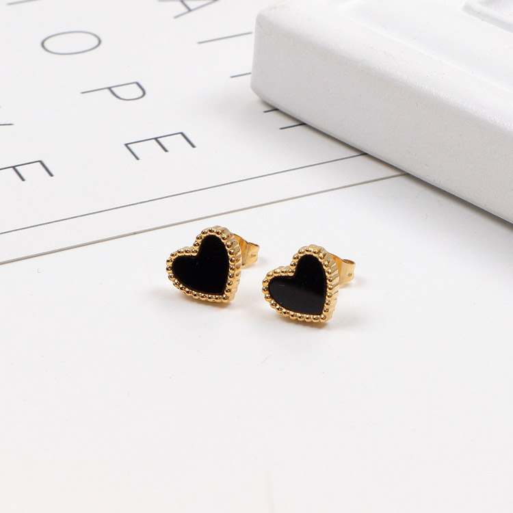 

High Polished stud Fashion birthday Party Gifts Hip HopGirls women love Earrings Jewelry 316L stainless steel heart Earrings 18K silver rose gold