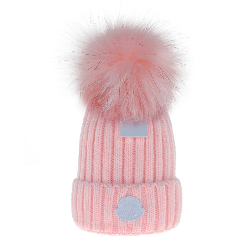 

beanie Cap mens designer bucket hats New Fashion Women Ladies Warm Winter Beanie Large Faux Fur Pom Poms Bobble Hat Outdoor M-6, No.1