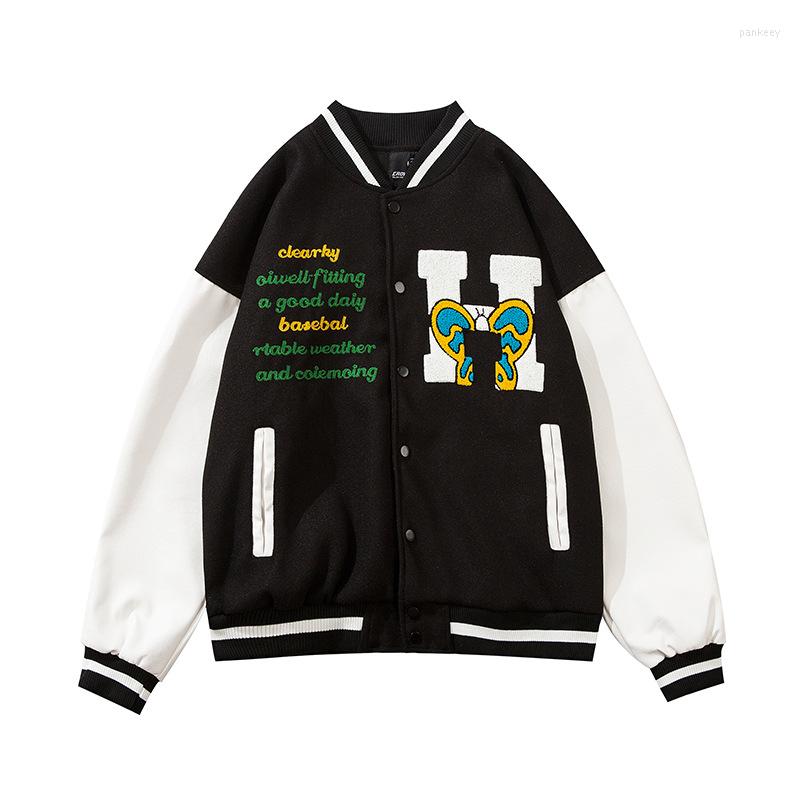 

Men's Jackets Letter Printed Patchwork Men's Baseball Jacket Streetwear Hip Hop Optional Harajuku College Style Bomber Oversize -2XL