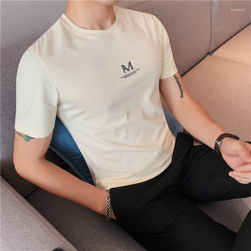 

Men's T Shirts 2022 Brand Clothing Men Summer Leisure T-Shirts/Male Slim Fit Round Collar Short Sleeve T-Shirts Man Tops Plus Size S-4XL, Black