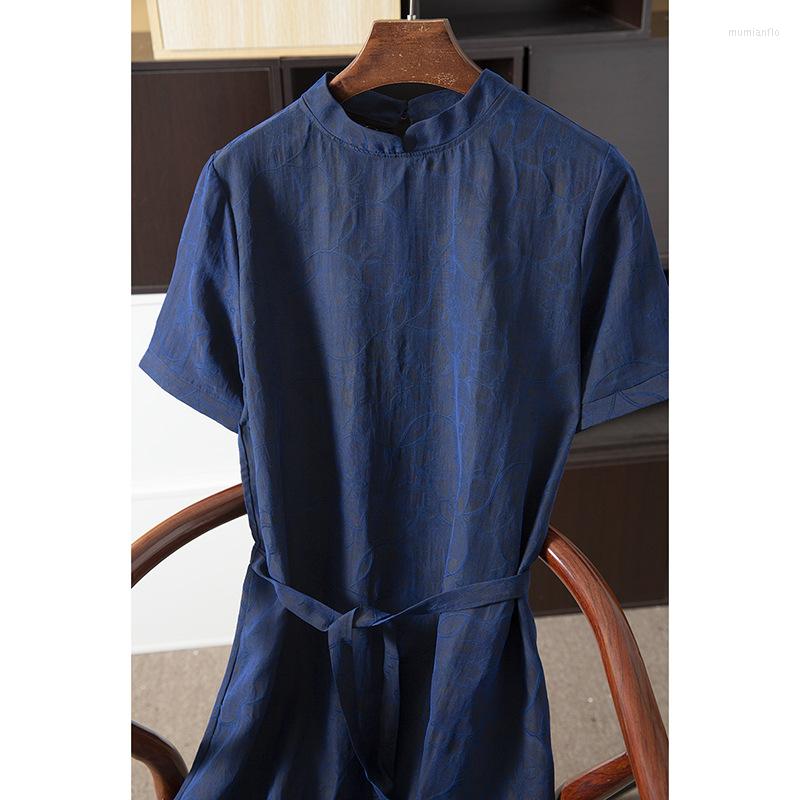 

Women's Down GRET 2022 SUMMER WOMENS REGULAR FIT LOOSE CASUAL SIGHT STRECTH KNITTING SILK LONG DRESSES