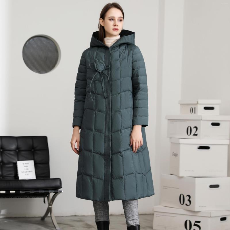 

Women's Down GBELT 9-17 2022 WINTER AND FALL WOMEN REGULAR LONG WHITE DUCK JACKET, 85cm