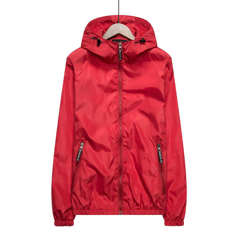

Women's Jackets 2022 Spring Summer New Fashion Jacket Men Korean Casual Loose Zipper Hooded Coats Couple Clothing Female Red S-7XL T221008, Orange