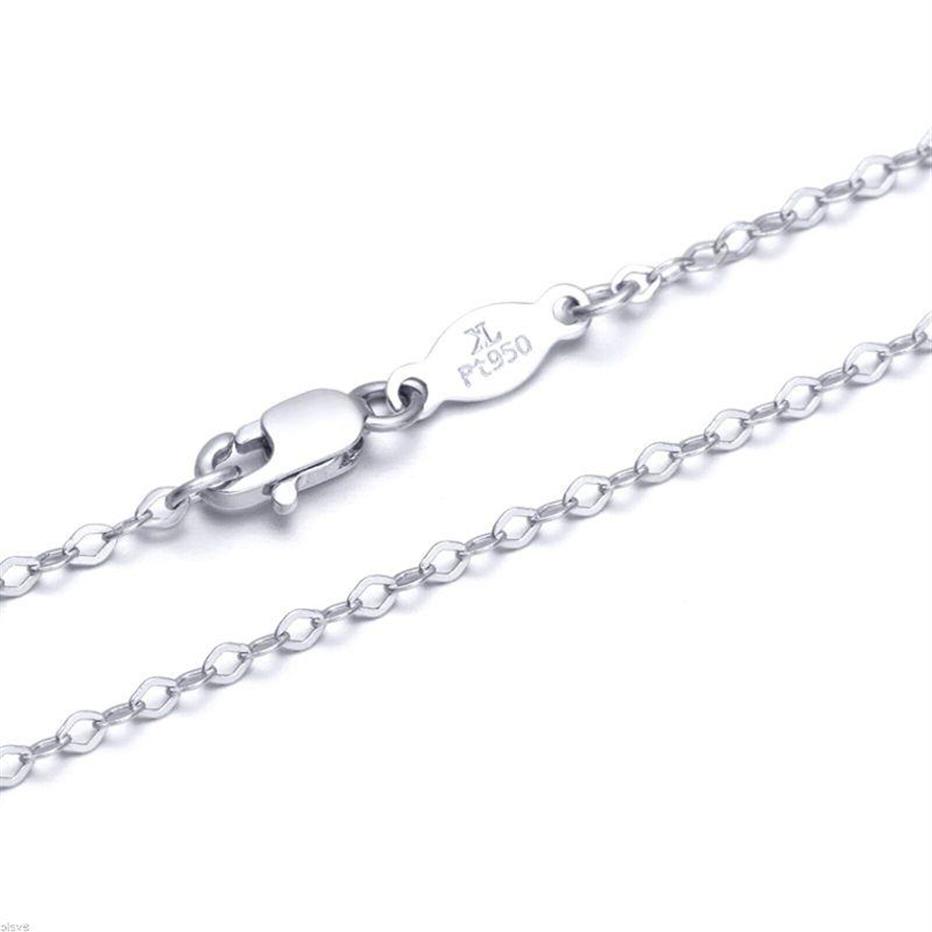 

Chains Fine Pure Platinum PT950 Chain 1mmW Women O Link Necklace 18inch 2 5-3g2009