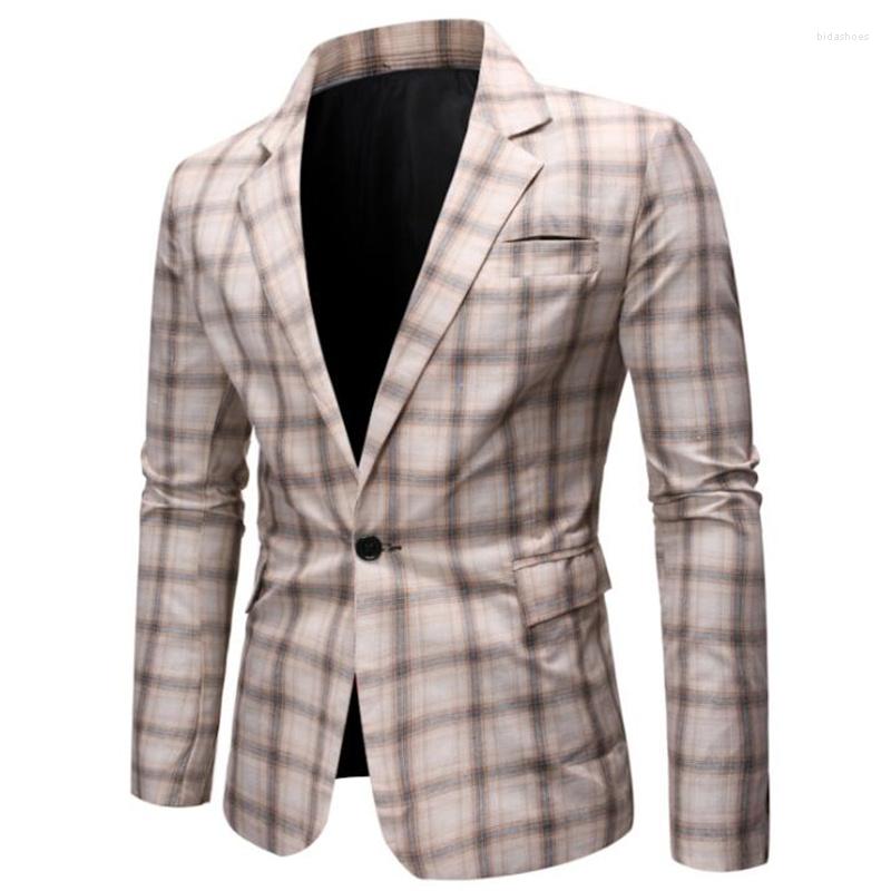 

Men' Suits Wedding Plaid Men Blazer Spring Autumn Masculino Slim Fit Casaco Jaqueta Masculina Coats Mens Jacket, Black