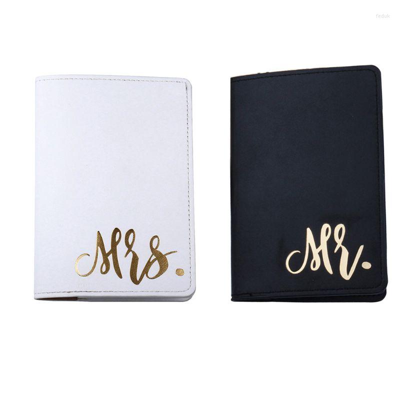 

Card Holders Married Wedding Honeymoon Passport Cover Holder Case Organizer ID Travel Protector, Black