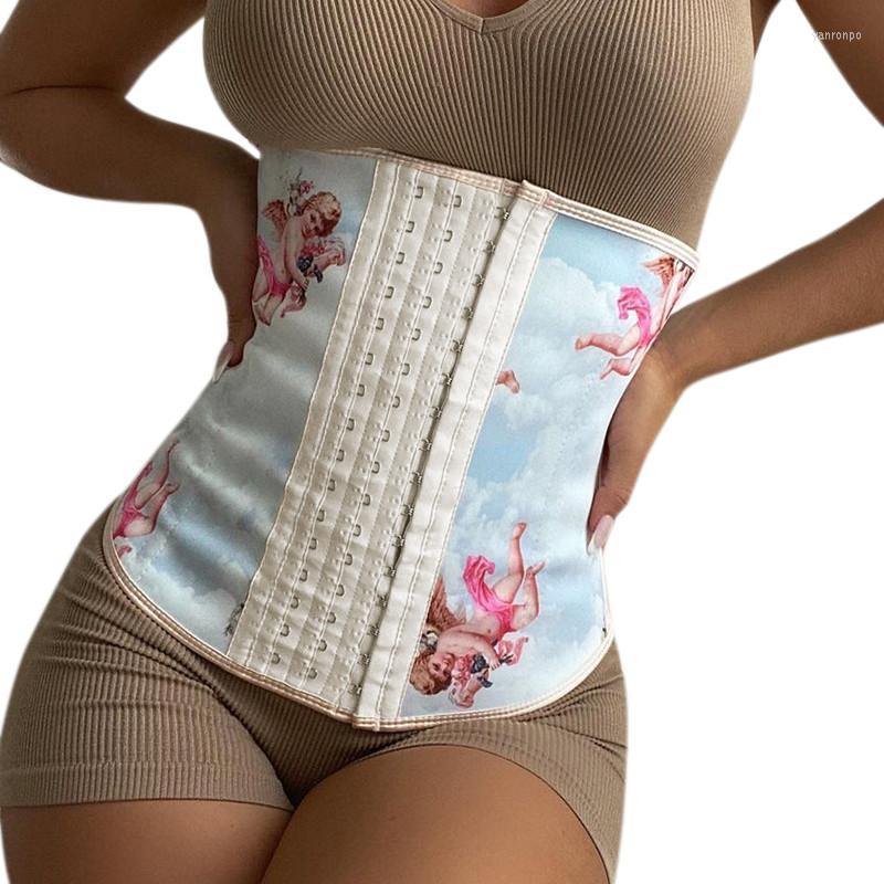 

Bustiers & Corsets Women Floral Print Waist Trainer Belt Long Torso Sport Corset Tummy Control Shapewear Postpartum Belly Wrap GirdleBustier
