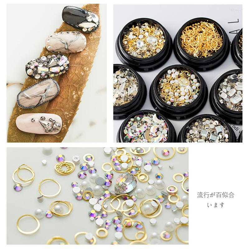 

Nail Art Decorations Mix 3D AB Rhinestones Acrylic Nails Decoration DIY Crystal Tips Alloy Rivets Jewelry Manicure Accessories