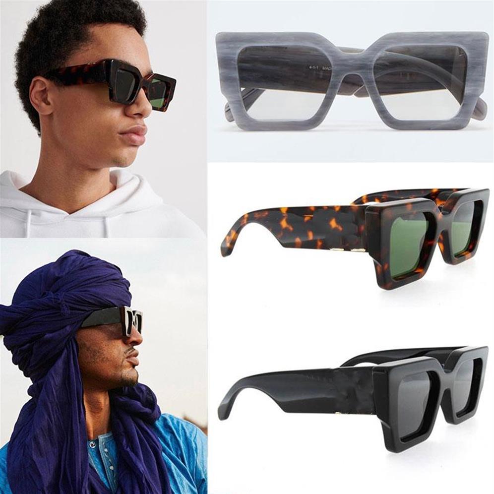 

Designer mens Catalina sunglasses off ER1003 super thick square frame wide temples classic plate black men ff Sun Glasses 51-20-14307J