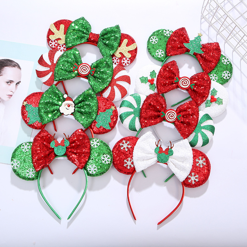 

Headbands Hair Jewelry Christmas Hairbands For Girls Cute mouse Ear Kids Antler Bands Plastic Hoop Accessories Drop Delivery, 20*22cm