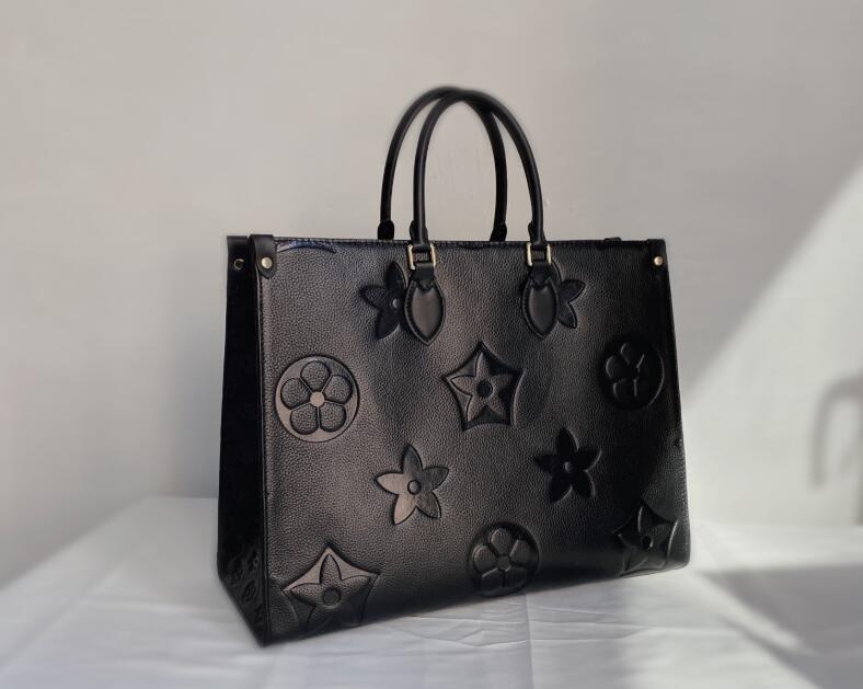 

WOMEN PM ONTHEGO HANDBAGS luxurys designers bags Embossing Monograms leather Handbags messenger crossbody shoulder bag Totes Wallet backpack, Black
