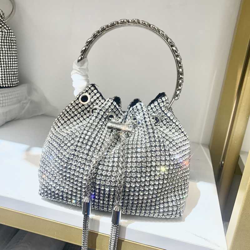 

Totes Luxury Designer Handbag 2022 Diamonds Tassel Evening Clutch Bag Full Diamond Small Bucket Shoulder Bags Purses And Handbags Y2210, Make up the difference
