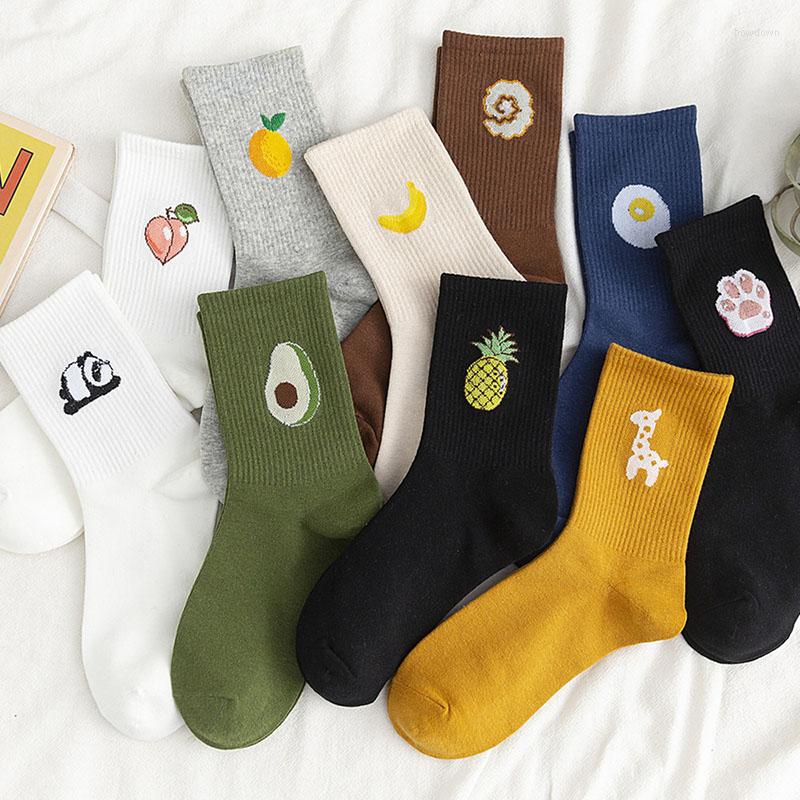 

Women Socks Fruit Funny Happy Cotton Sock Autumn Spring Colorful Girl Candy Color Cartoon Cute Kawaii Harajuku, Blue egg