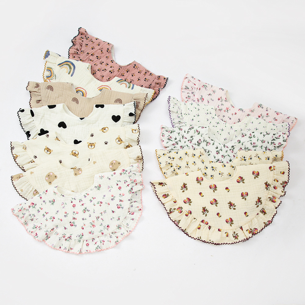 

24 color Newborn Baby INS flower Burp Cloths 24 Designs Bandana Infant Saliva Cloth Bibs
