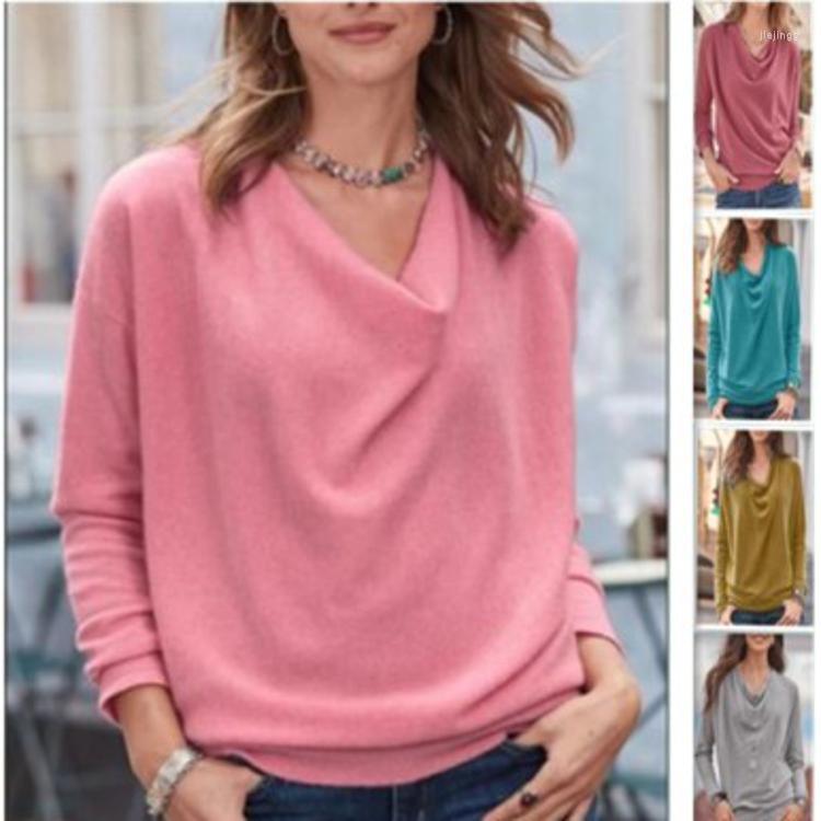 

Women' T Shirts Women' Top Fashionable Long Sleeved T-shirt, Gray