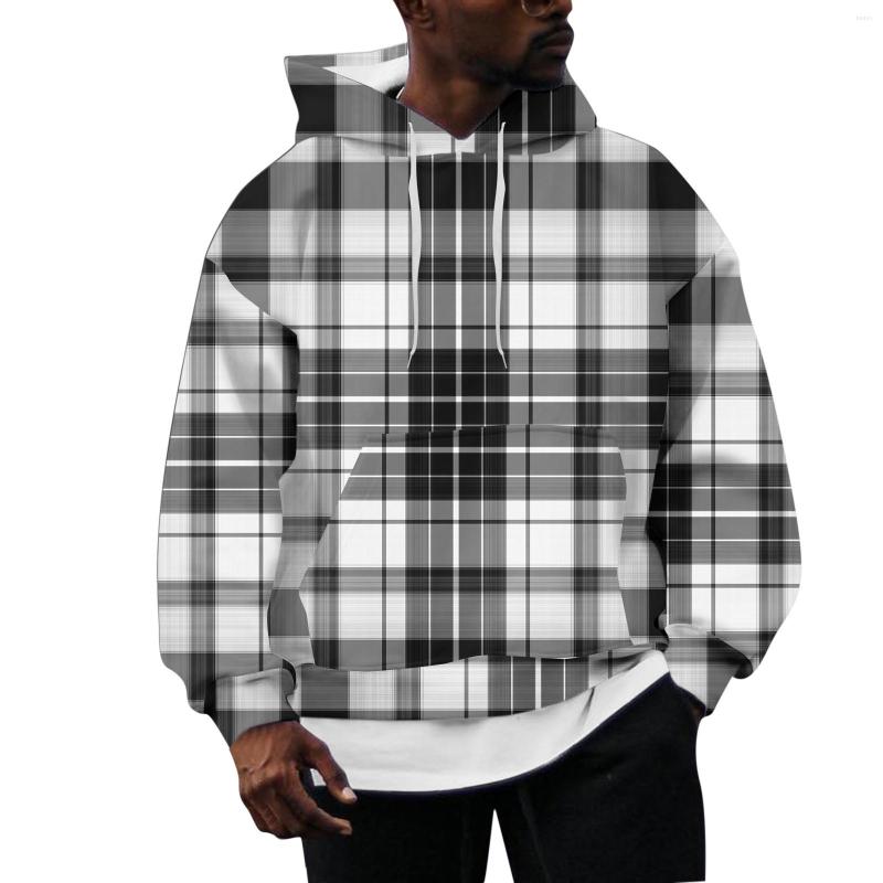 

Men' Hoodies Zippe Sweatshirt Male Casual Geometric Print Long Sleeve Pocket Hooded Blouse Warm Bedroom Slipper, Black