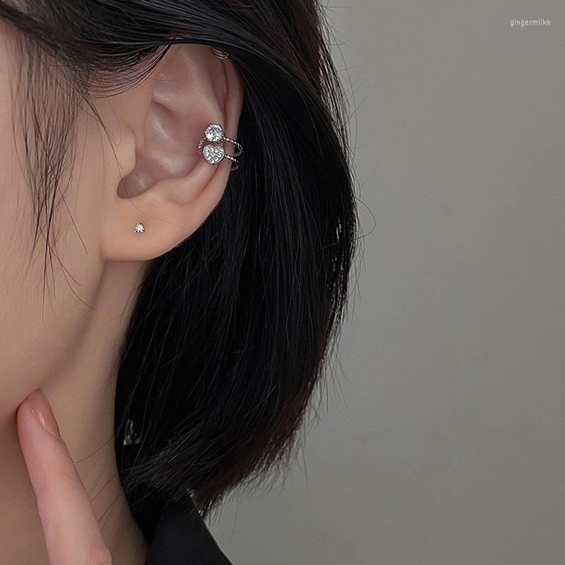 

Backs Earrings Delicate Jewelry 1 PC Metal Design High Quality Shiny Crystal Selling Ear Clip Earring For Girl Lady Gifts