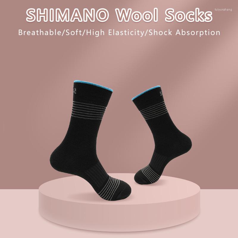 

Sports Socks Bicycle Sport Wool Stripe Black Color Sweat Absorption Bike Sock, A pair