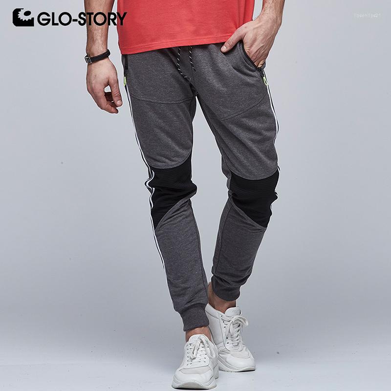 

Men's Pants GLO-STORY 2022 Men's Side With White Striped Casual Hip Hop Knitted Sweat Men Elastic Waist Streetwear Sweatpants MRT-6213, Black