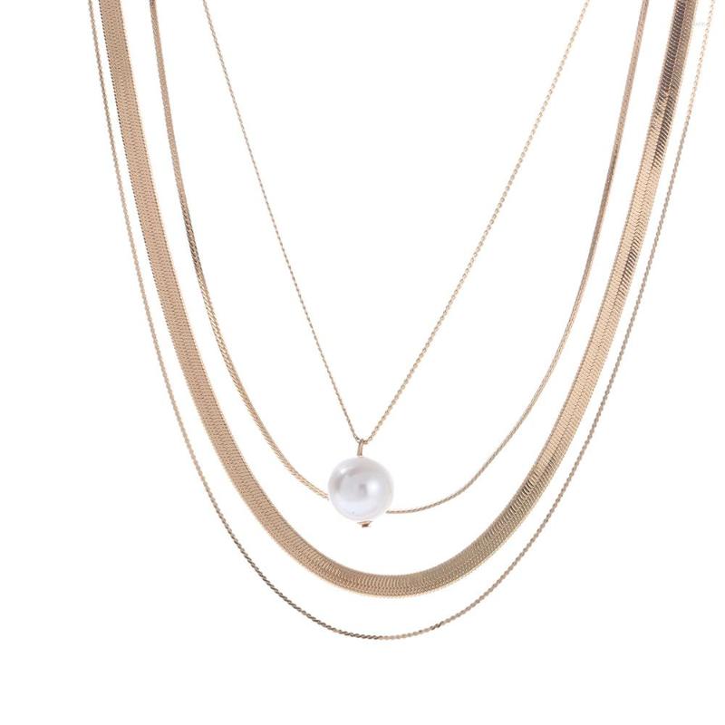 

Chains Gold Color Multi Long Sweater Necklace Women Pearl Beads Mujer Statement Jewelry Wedding Party Gifts 2022