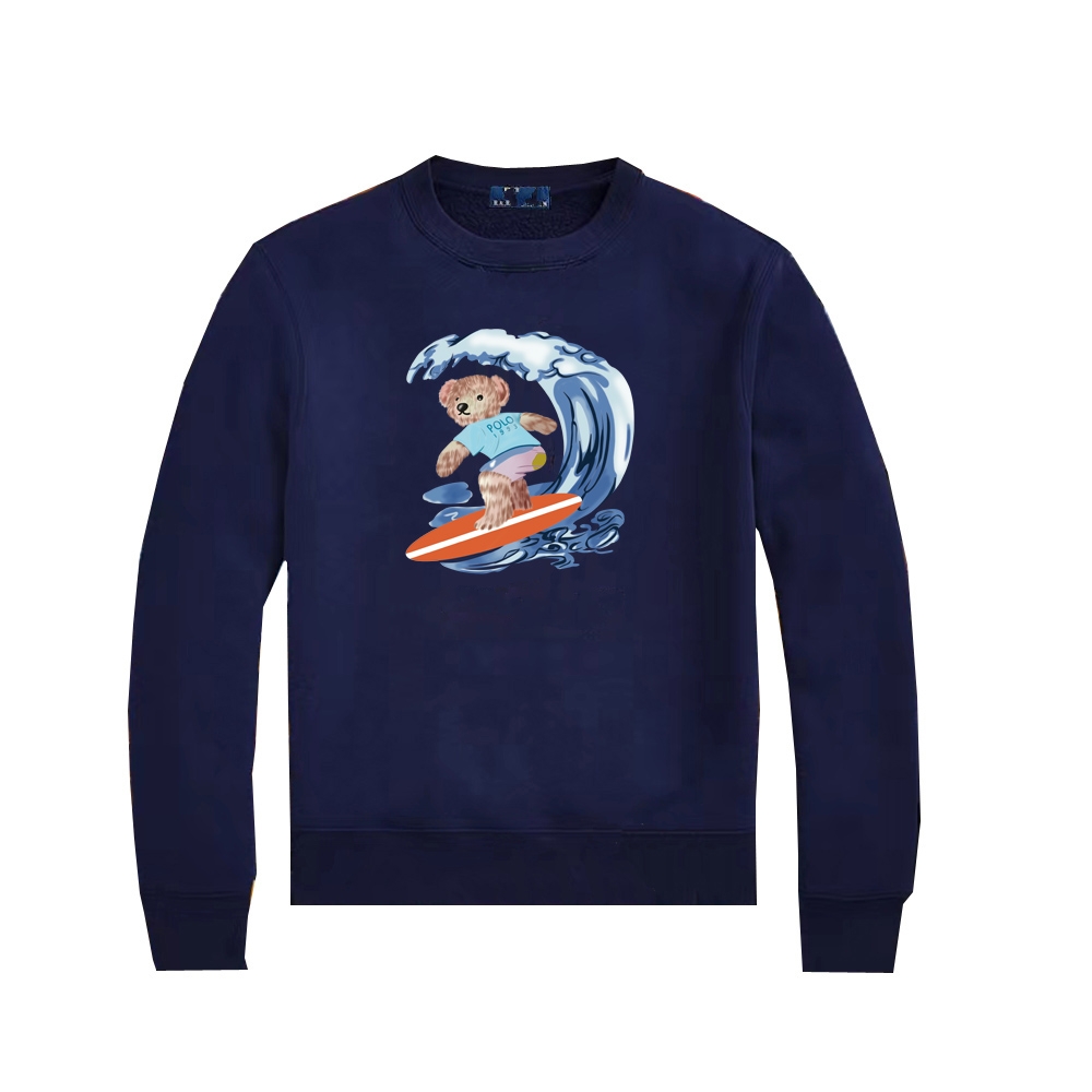 

Wholesale 2023 Men  Hoodie New European and American Autumn and Winter High end Casual Fashion Men' Round Neck Long Sleeve Bear Print 100% Cotton -2XL, Asian size
