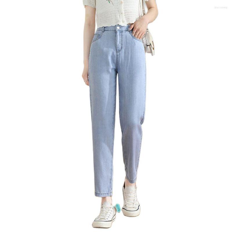 

Women's Jeans Women Soft Harem Cropped S To 5XL Embroidered Retro Light Blue Thin Summer Denim Capris 21322, Fuchsia