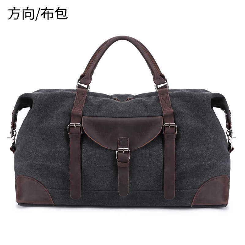 

Duffel Bags Canvas Travel Large Capacity Portable Single Shoulder Men's Outdoor Messenger Luggage 220920, Black