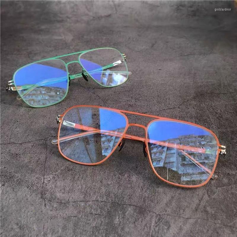 

Sunglasses Frames Germany Non-Screw Glasses Men Pilot Eyeglasses Women Stainless Steel Optical Frame Well Matching Brand Designer Oculos