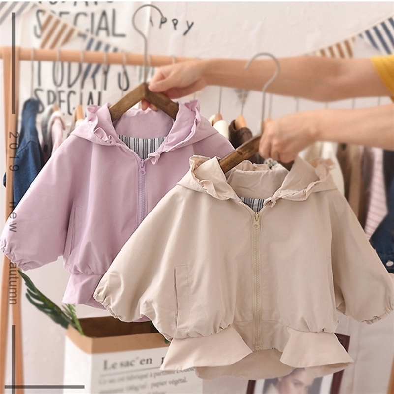 

Jackets Spring Autumn Children Clothes Toddler Baby Girl Jacket Infantil Girls Tops Hooded Outwear Kids Coats 221010, Beige