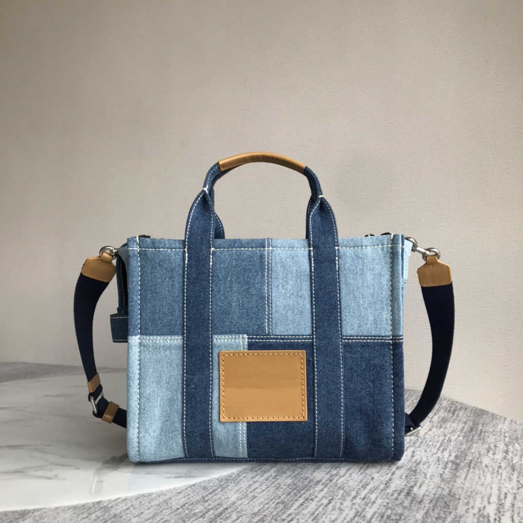 

Totes Marc Tote Bag Canvas Luxurys Handbag Designer Bags Women Fashion All-match Shopper Shoulder Denim Handbags Purse 26CM, Extra cost ship nothing