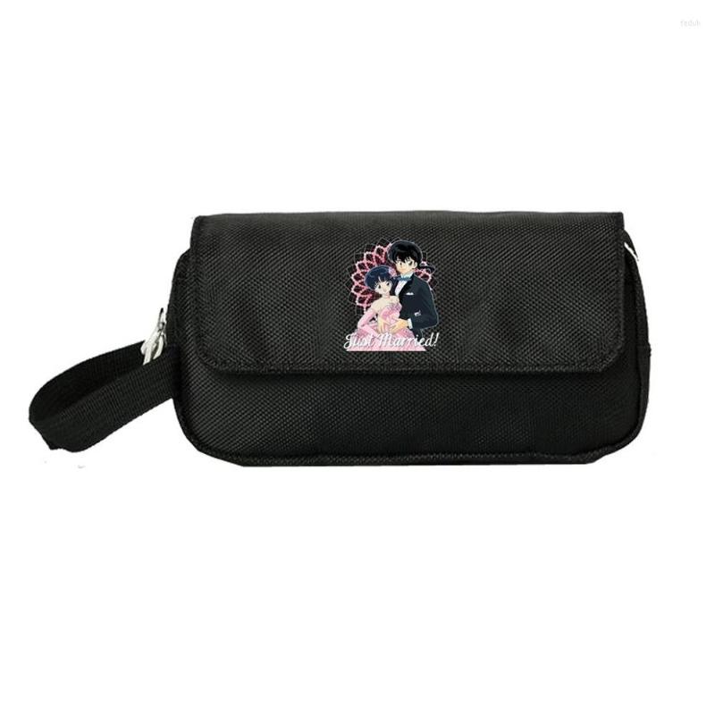

Wallets Ranma Nibun-no-Ichi Printing Large Capacity Oxford Cloth Pencil Case Double Zipper Bag Teenager Money Purse Women Storage